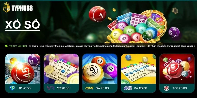 Tham gia chơi xổ số - lô đề tại sàn cược TYPHU88 cực hấp dẫn.