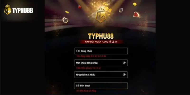 Chia sẻ các bước đăng ký tài khoản TYPHU88 nhanh nhất.