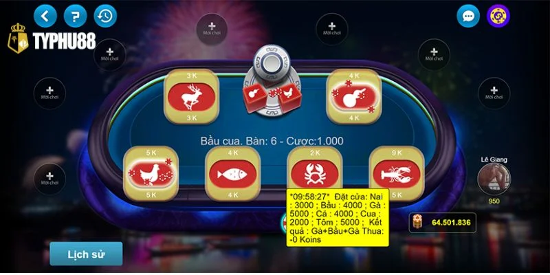 Game bầu cua online tại TYPHU88 là tựa game cược thưởng ăn tiền hấp dẫn.